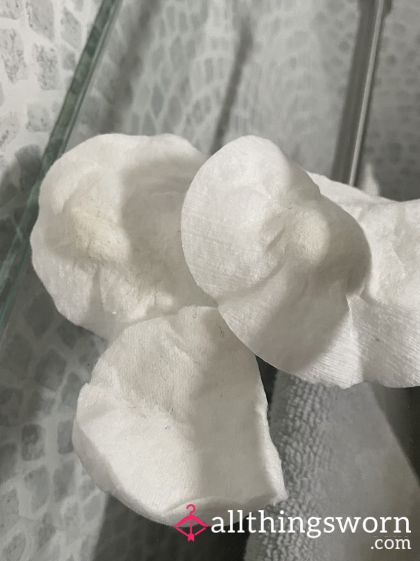 Used And Dirty Cotton Wool Pads