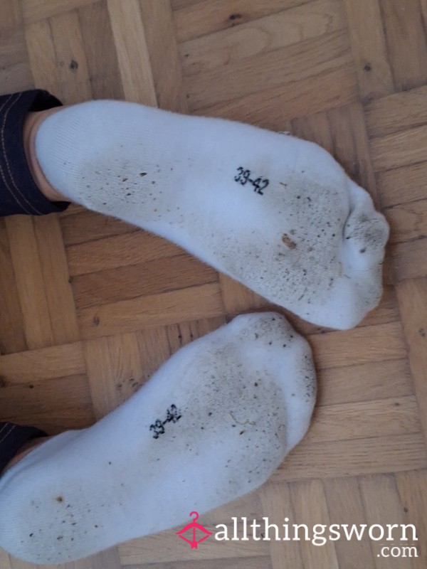 Used And Smelly White Ankle Socks💋
