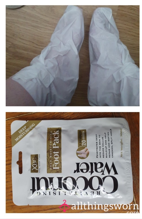 Used And Worn Coconut Foot Mask Boots