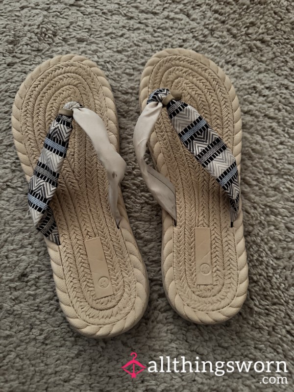 Used And Worn Flip Flops