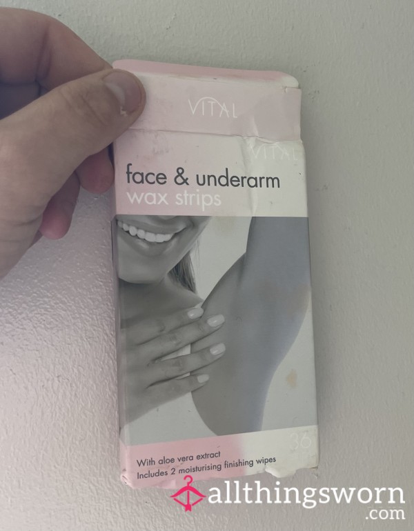 Used Armpit Wax Strips.
