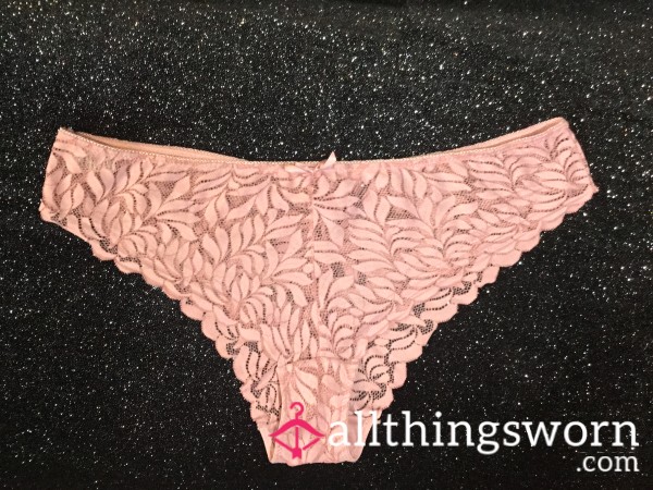 Used Baby Pink Laced Panties