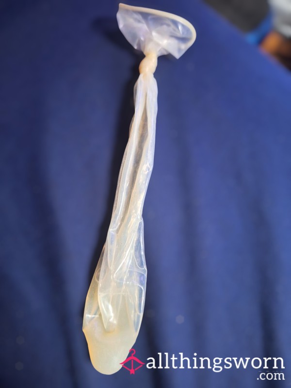 Used BBC  Thick C*m Filled Condoms