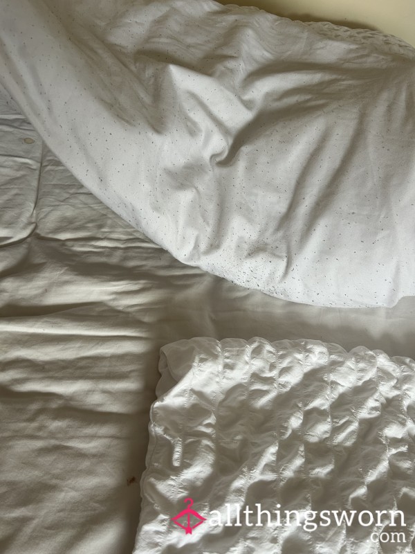 Used Stained Bedding