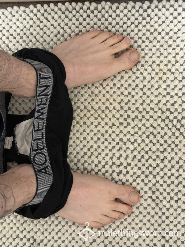 Used Black Boxers With Prec*m And Load In The Pouch