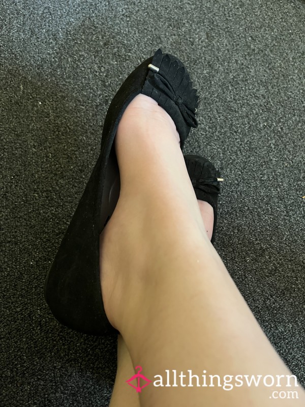 Used Black Flats - Size 8