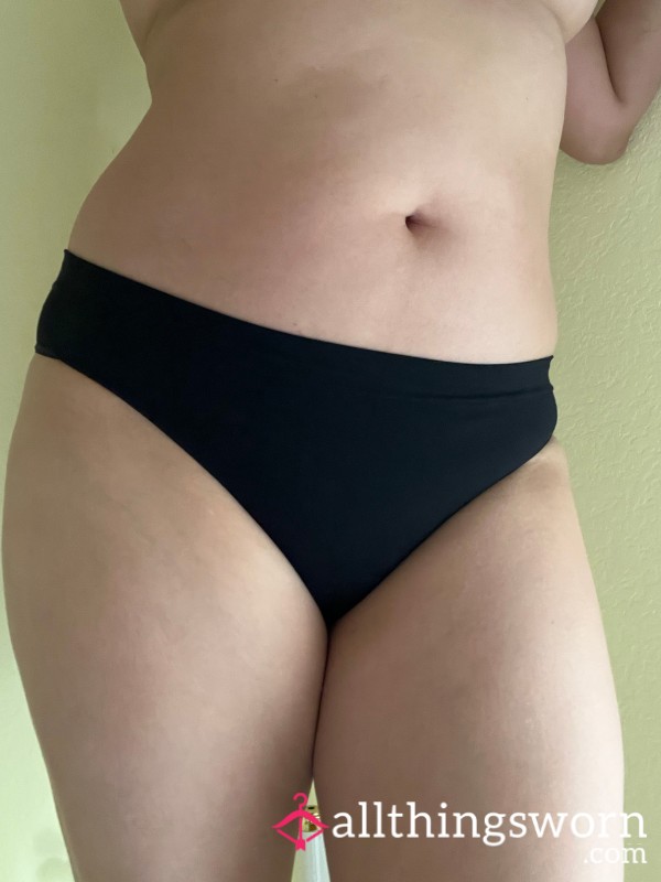 Used Black Hipster Style Thong