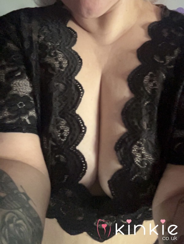 Used Black Lace Bra Top