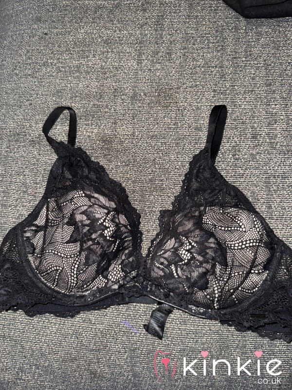 Used Black Lace Bra