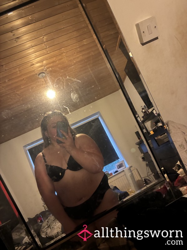 Used Black Lace Lingerie