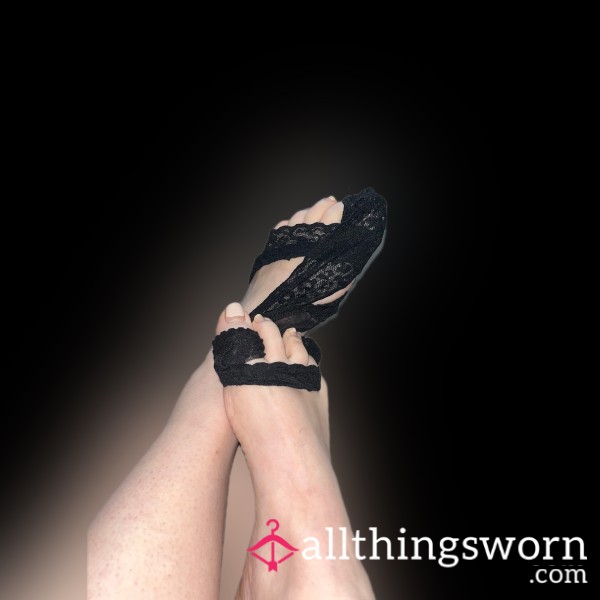 Used Black Lace Thong