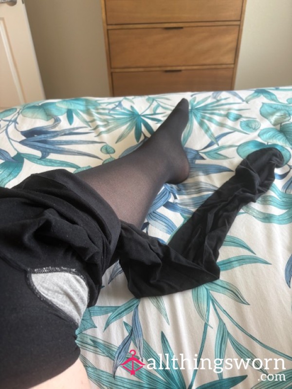Used Black Sheer Pantyhose