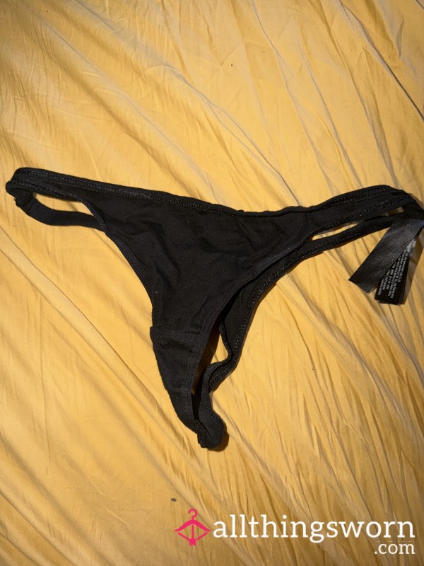 Used Black Thongs
