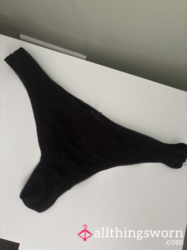 Used Black Thongs