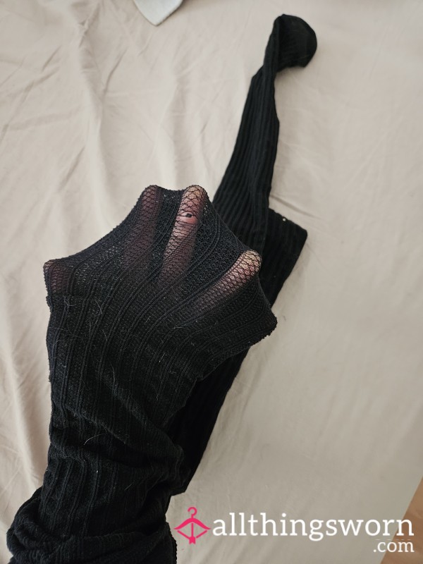 Used Black Tights – Wild Night, Dancing, Slight Tear