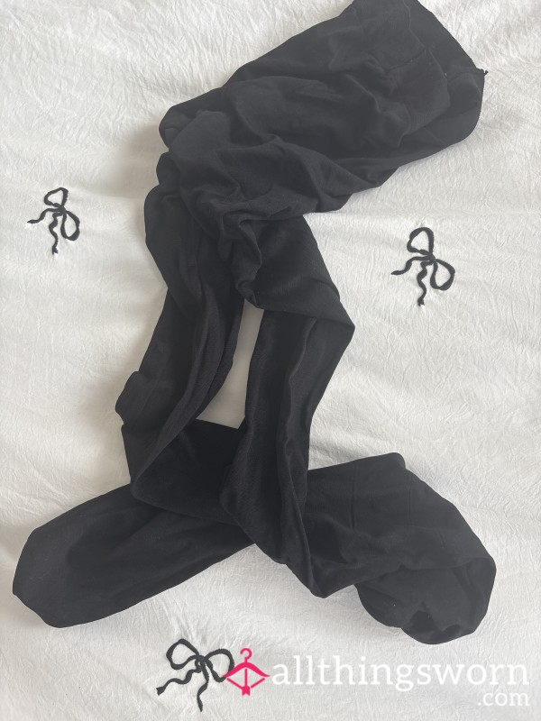 Used Black Tights Worn All Day Unwashed Women’s Tights