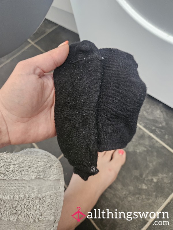 Used Black Trainer Socks