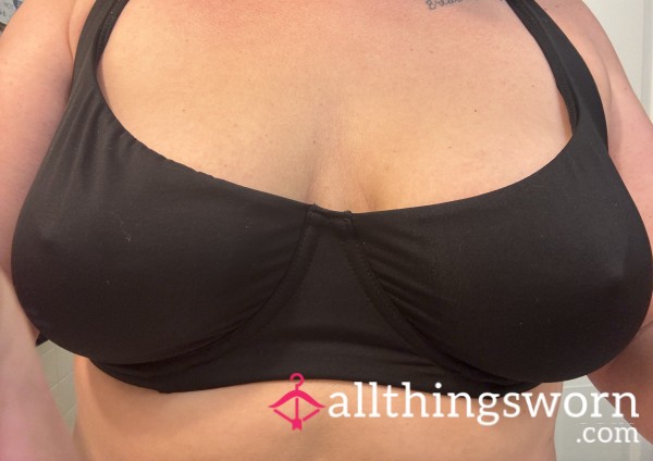 Used Black Unlined Bra For My 40C Cup