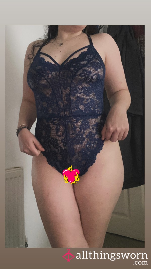 Used Blue Lace Bodysuit