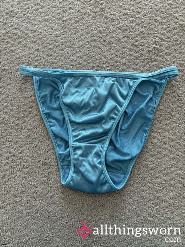 Used Blue Silky Panties