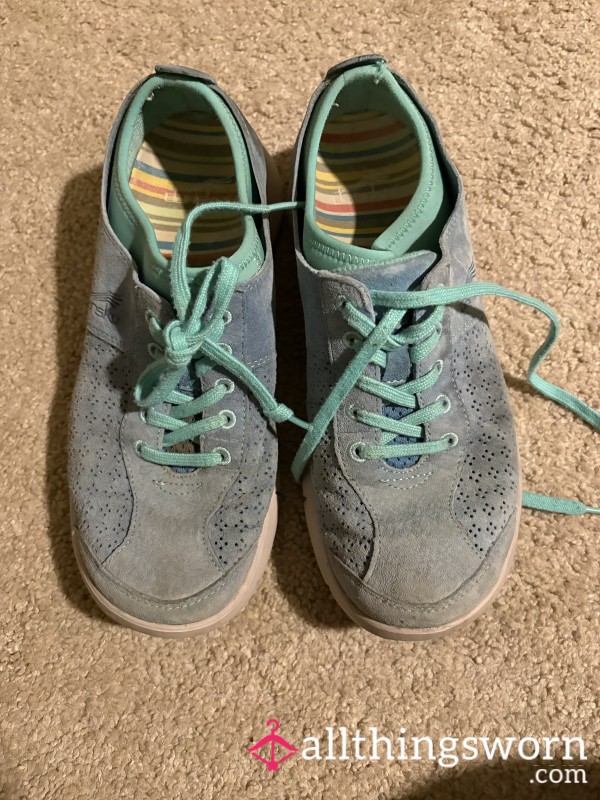 Used Blue Sneakers
