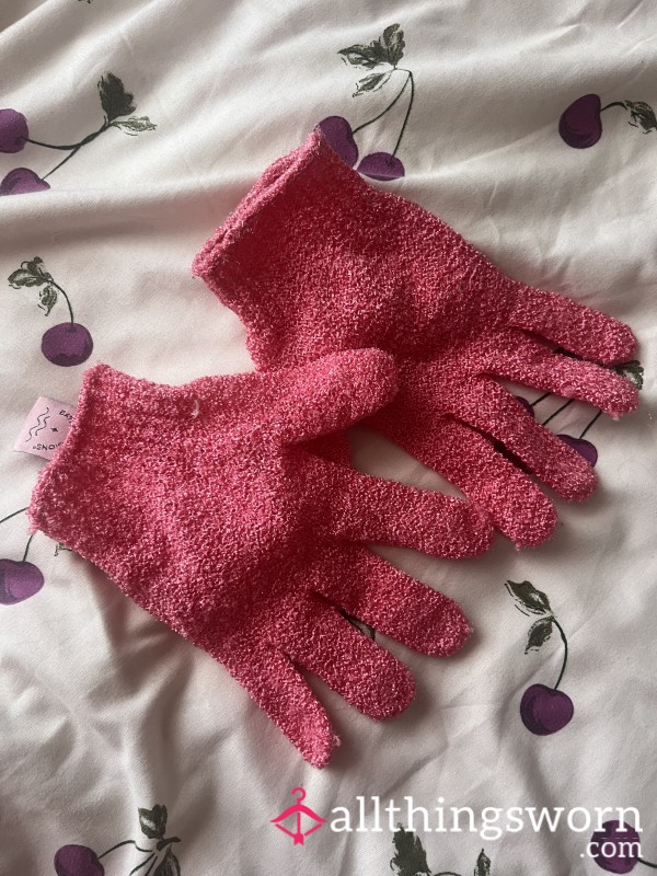 Used Body Scrub Gloves