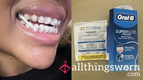 Used Braces Elastic Bands & Dental Floss 🦷