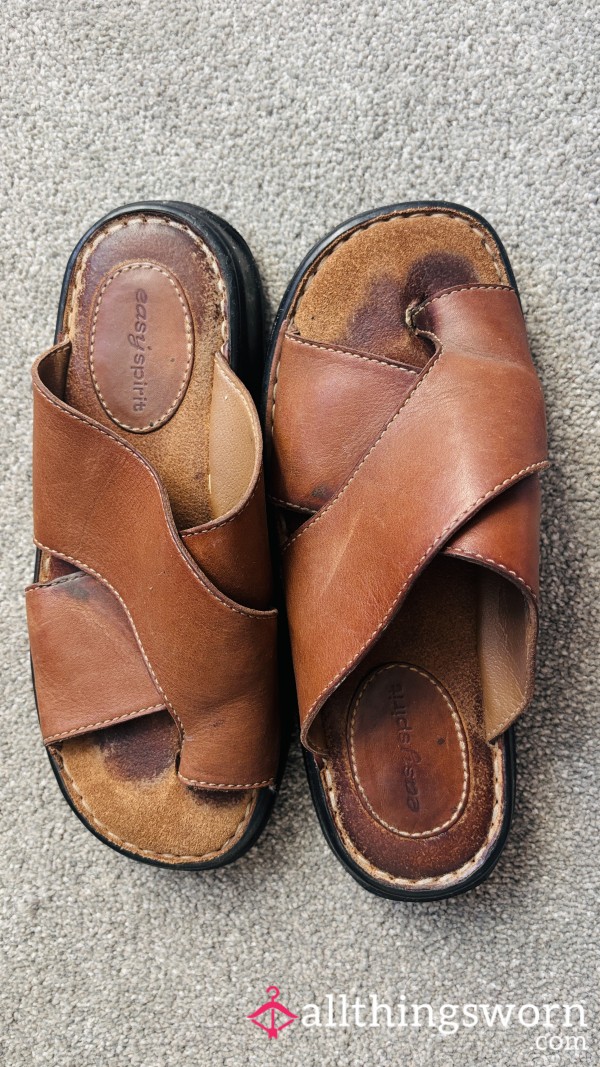 Used Brown Leather Shoes