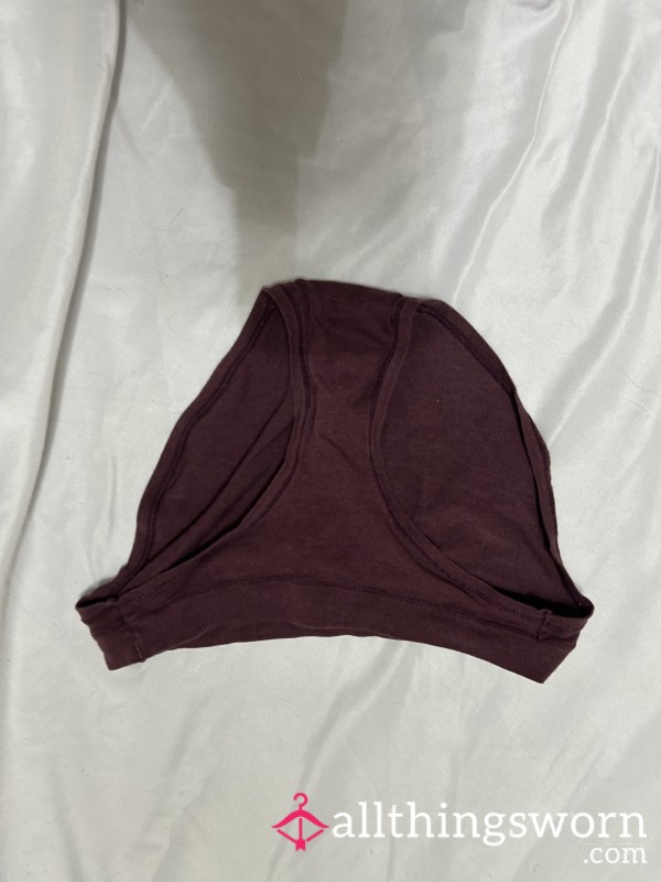 Used Burgundy Panties