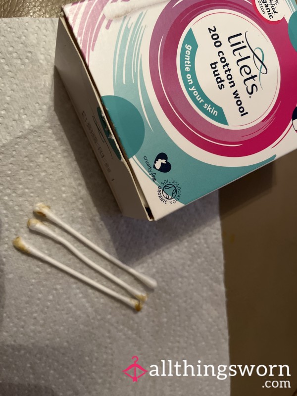 Used By A Pregnant MILF Fresh Organic Cotton Wool Buds