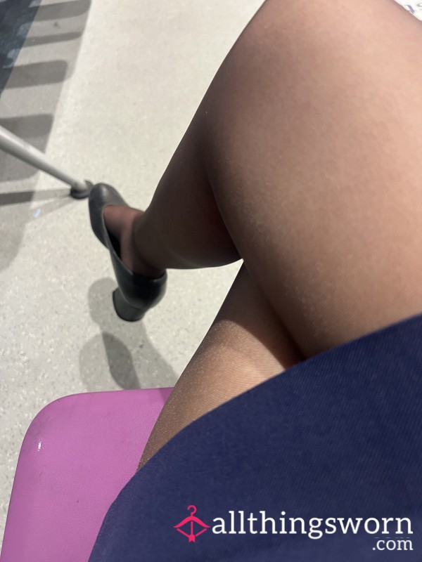 Used Cabin Crew Pantyhose Tights Worn During A 10 Hour Shift