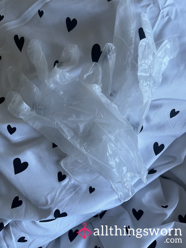 Used Clear Latex Gloves 🤍