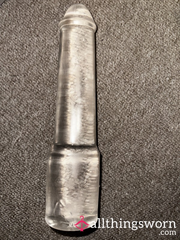 Used Clear Silicone Di**o