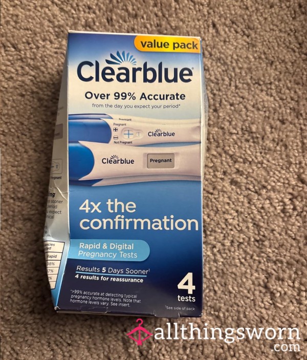 Used Clearblue Pregnacy Test
