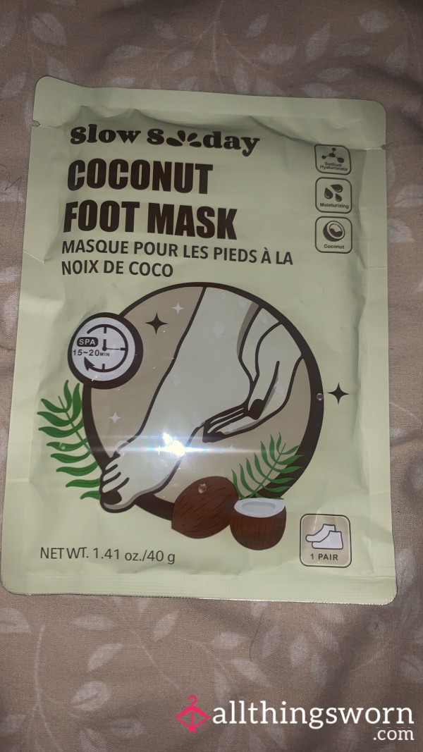 Used Coconut Foot Mask