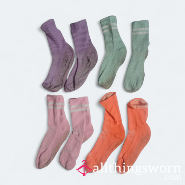 Used Colorful Thick Athletic Socks