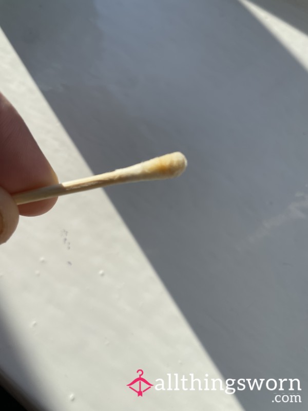 Used Cotton Bud With Earwax, From Today After My Shower 🚿🩵⭐️