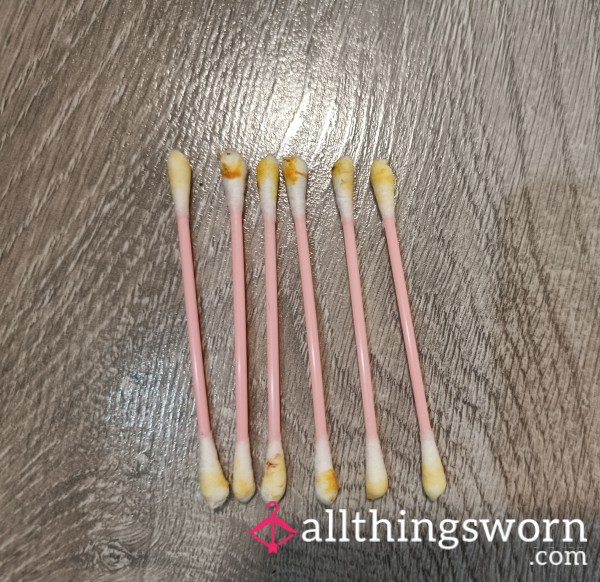 Used Cotton Buds X6 – Ear Wax