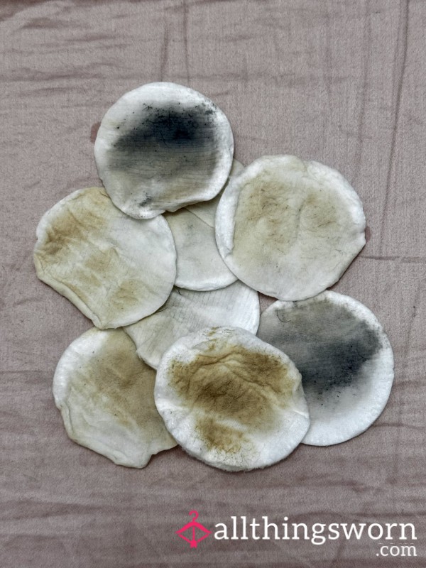 Used Cotton Make Up Face Pads