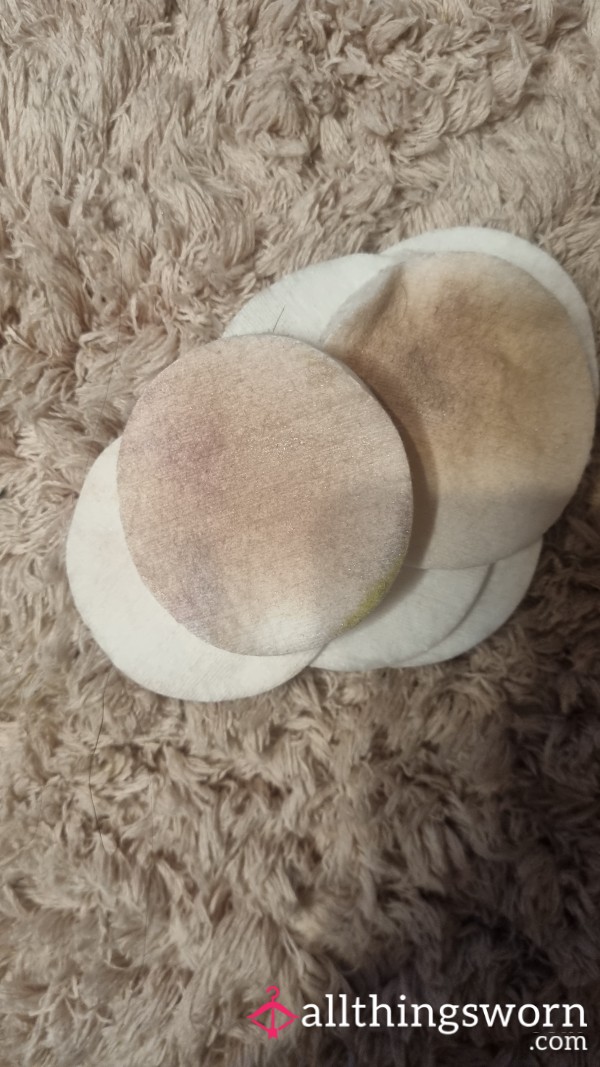 Used Cotton Makeup Pads