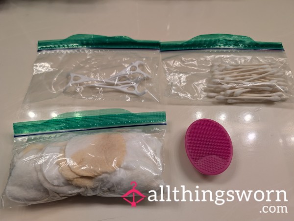 🗑️🪷USED COTTON PADS ~ Q-TIPS ~ FLOSS ~ FACE SCRUBBER🗑️🪷