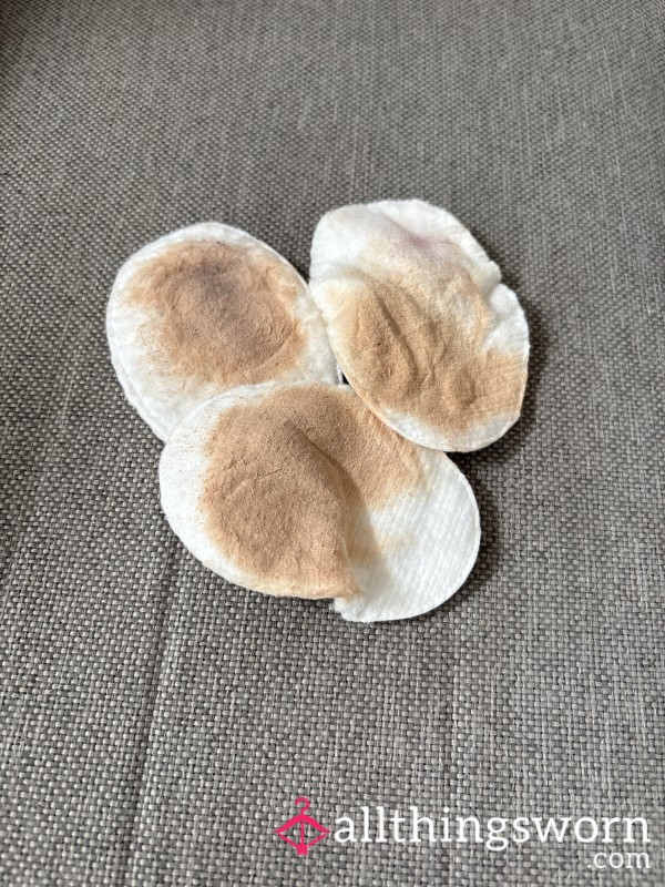 Used Cotton Pads To Take Makeup Off