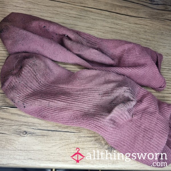 Used Dark Pink Socks