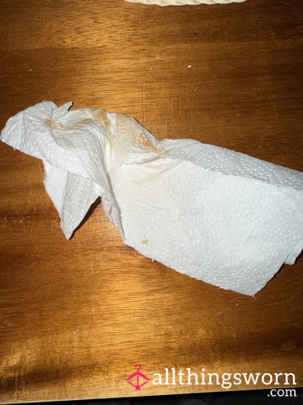 Used Dinner Napkin