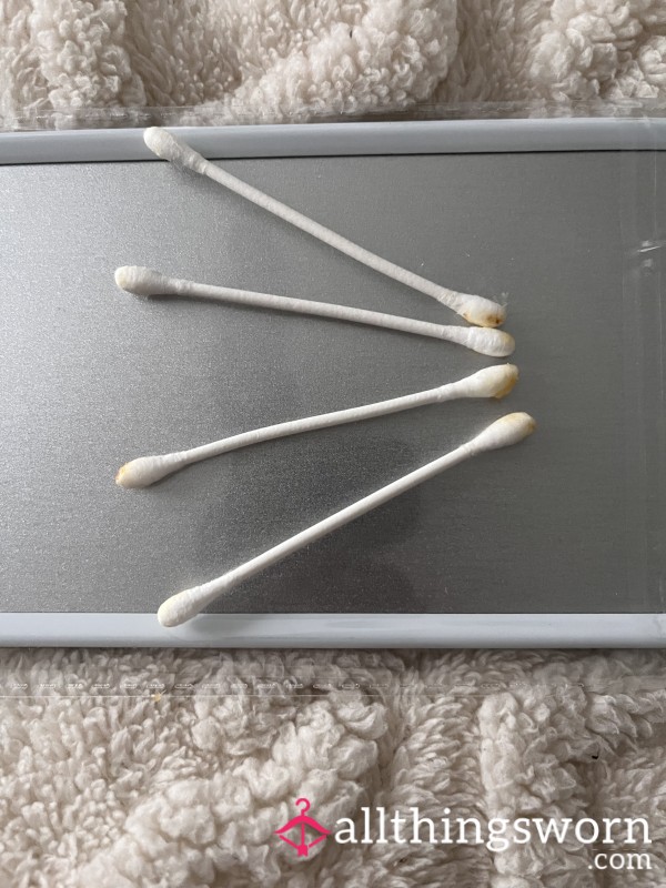 Used Dirty Cotton Buds