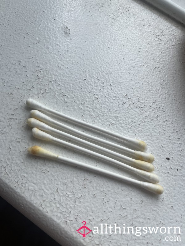Used Dirty Cotton Buds