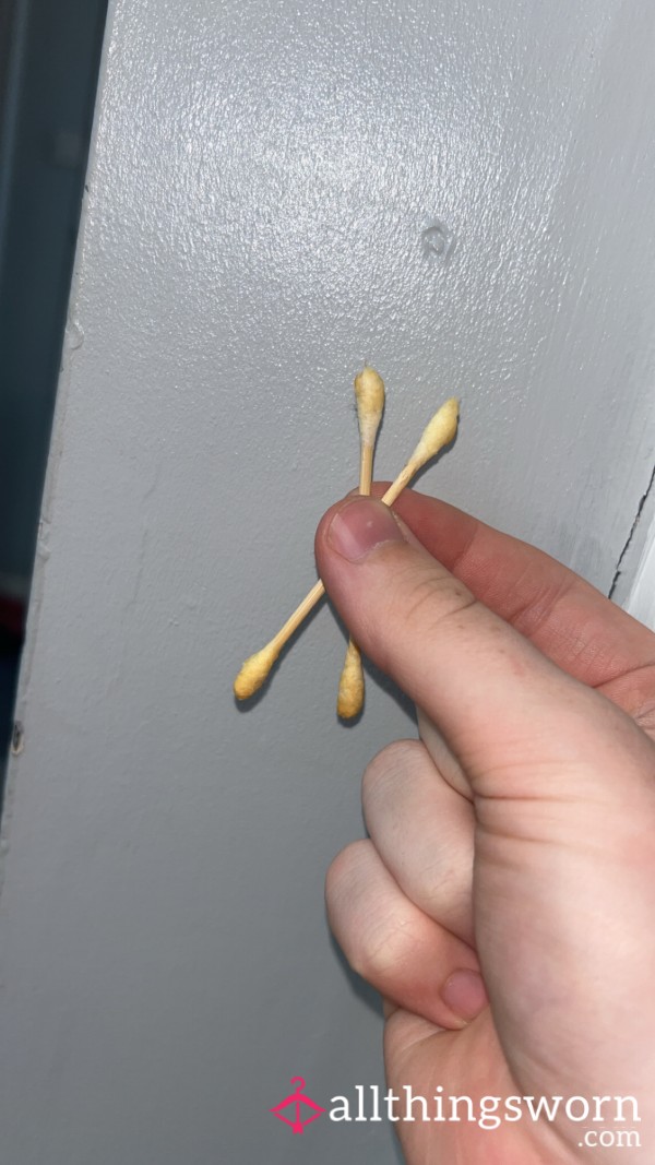 Used Dirty Cotton Buds