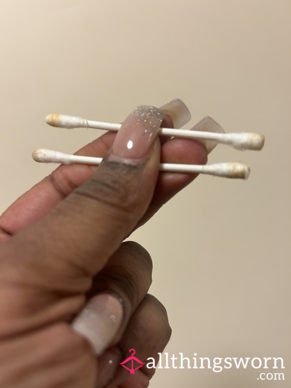 Used Dirty Cotton Buds