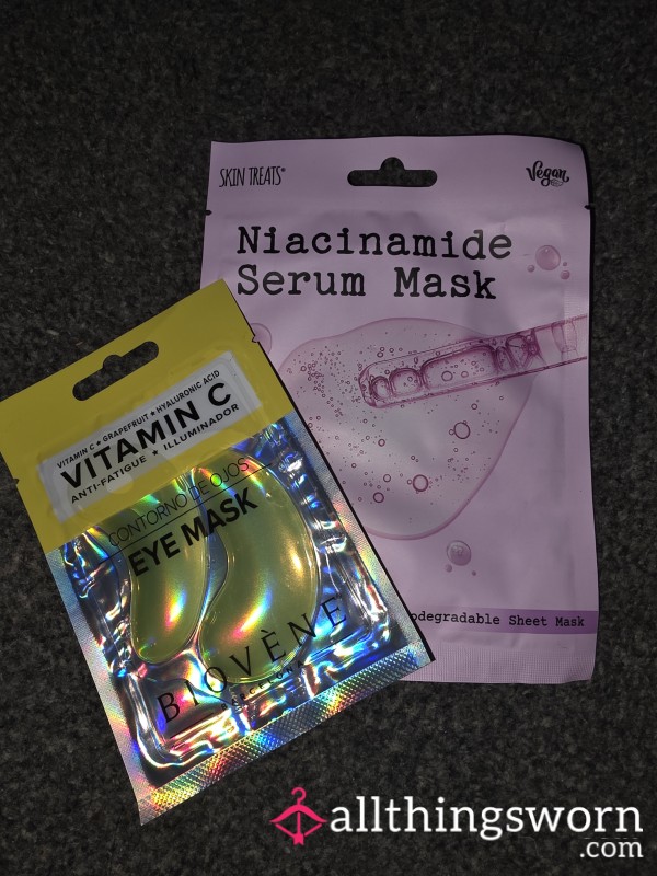 Used Face Mask & Eye Mask Set
