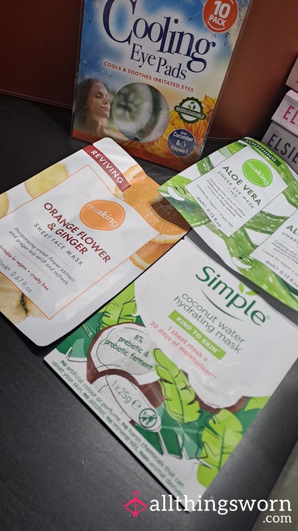 Used Face Mask/Eye Masks - Skin Care 😘